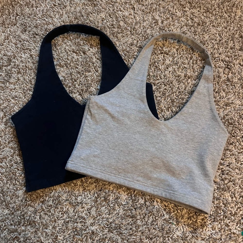 Stylish blue and Gray Women's Crop Tops